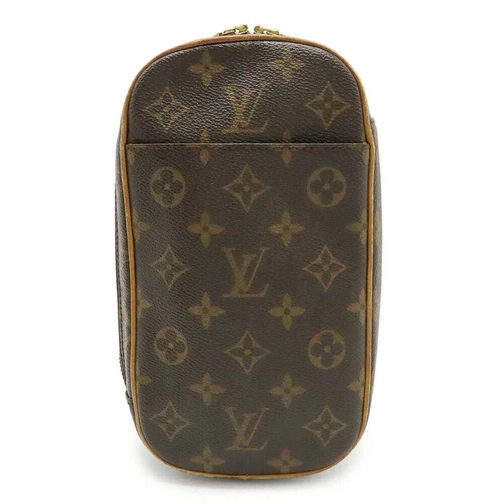 LOUIS VUITTON Authentic Black Monogram Pochette Mini Bag